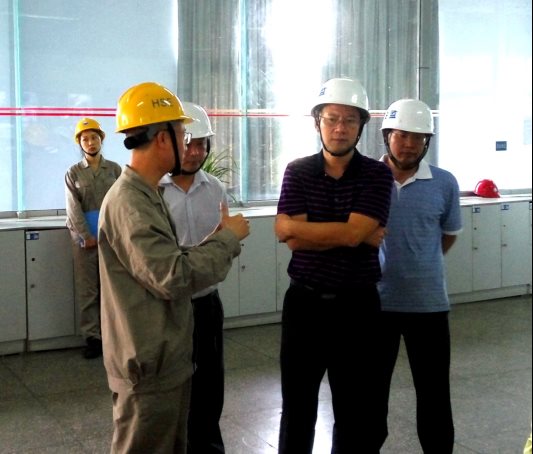 涪陵區迎接十九大安全穩定工作專項督查組第一組副組長、區委督查室主任周銀奎（右二）帶隊對我司為迎接十九大安全穩定工作開展情況.jpg